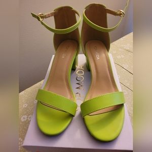 Top Moda - Lime Green One Strap Sandal